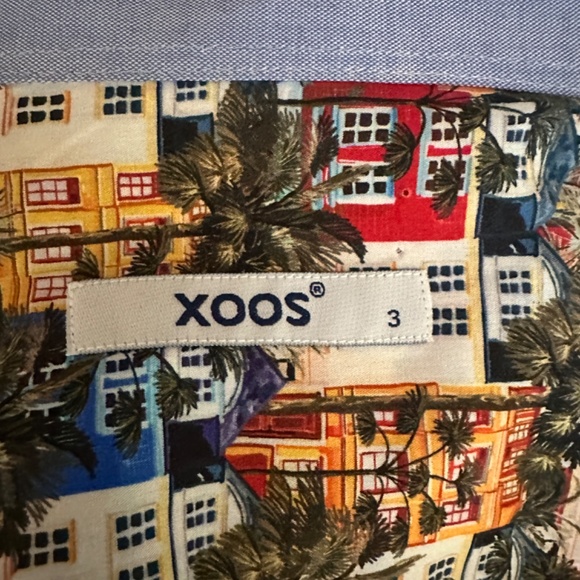 Xoos Contrast Long Sleeve Shirt Brand size 3 22" armpit to armpit seams - Picture 5 of 5